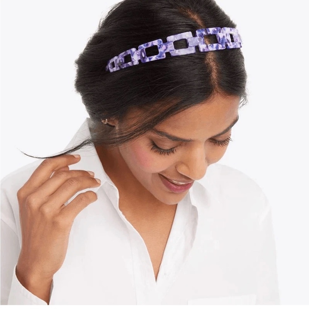 Draper James Purple Chain Link Headband w Dustbag